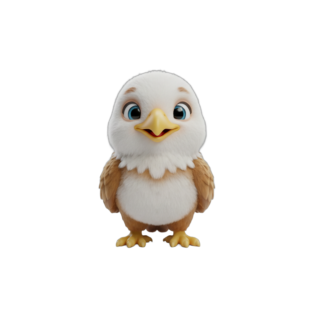 Cute Baby Bald Eagle