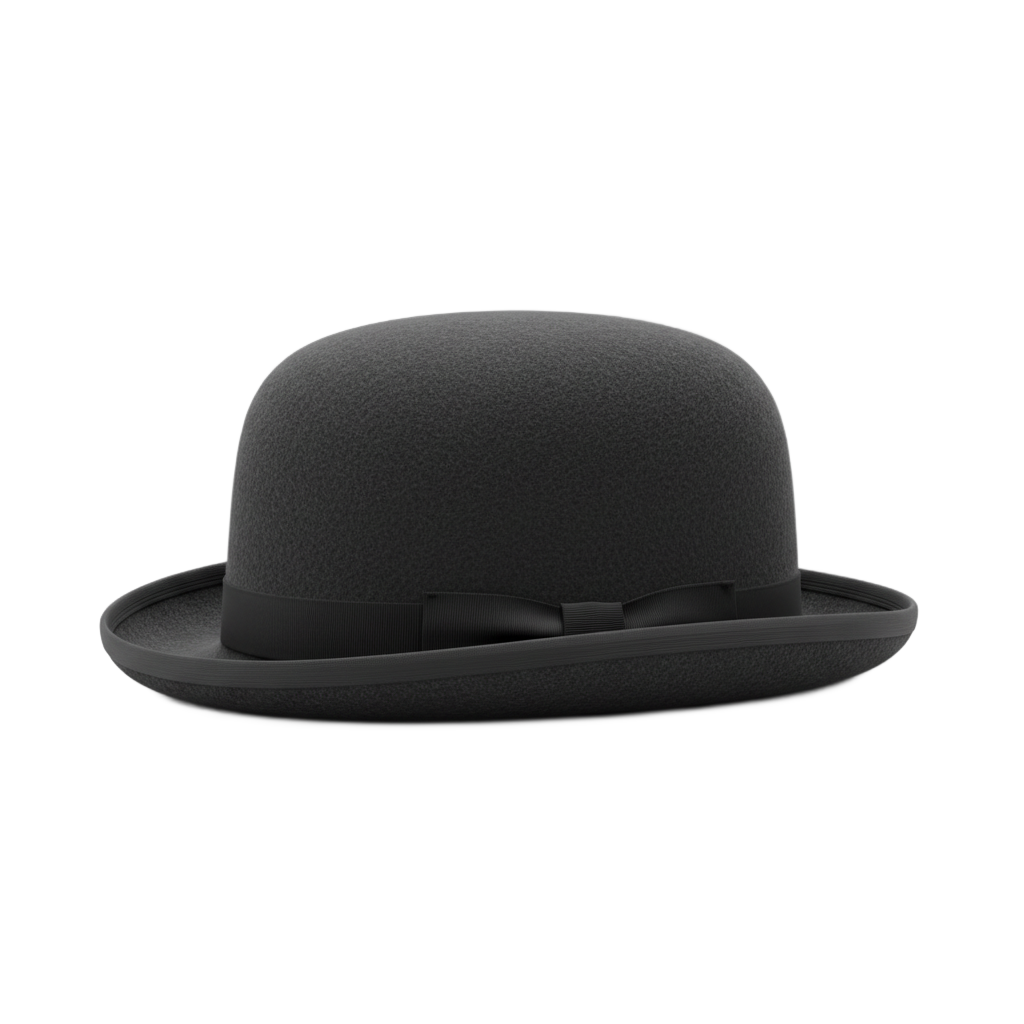 Classic Dark Gray Bowler Hat