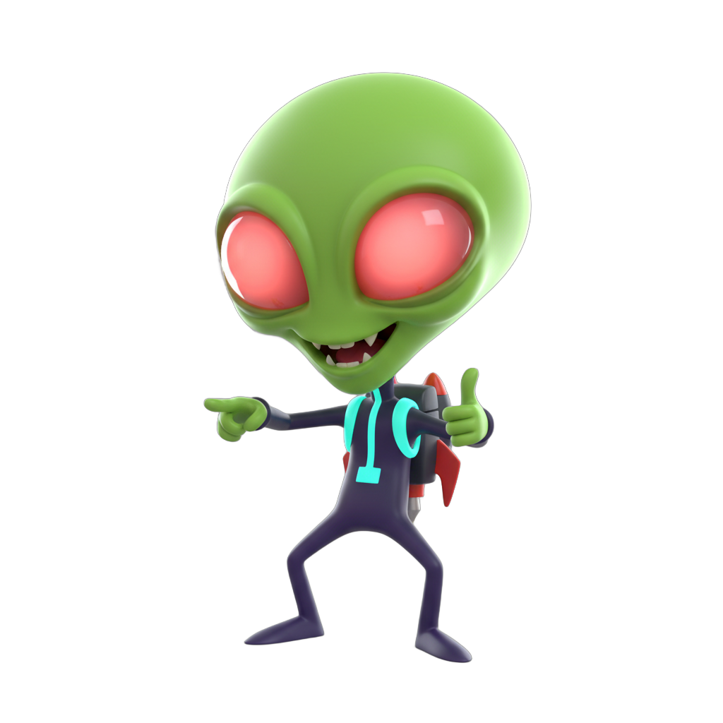 Stylized Cartoon Alien Character