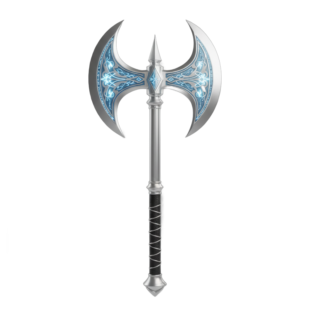 Enchanted Double-Bladed Battle Axe