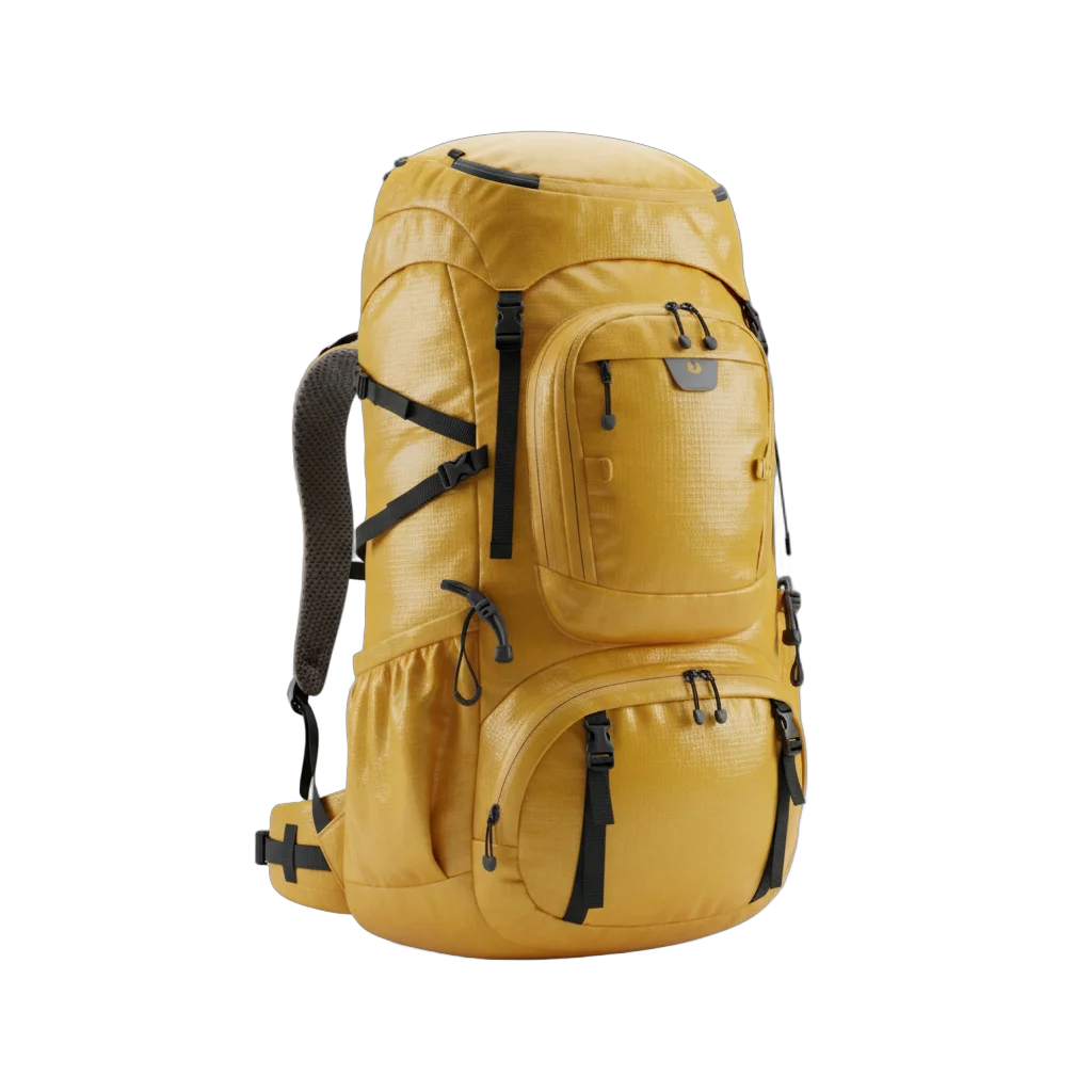 Golden Yellow Hiking Backpack
