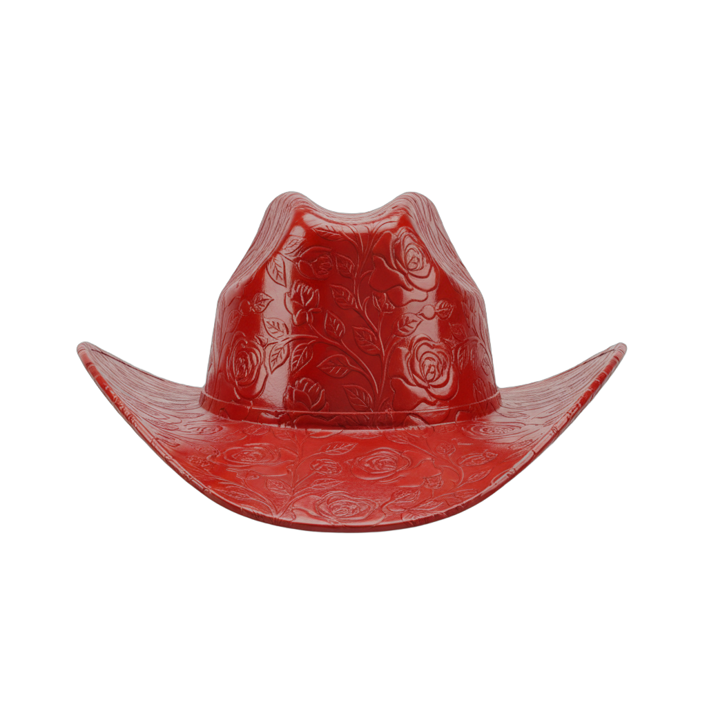 Red Floral Cowboy Hat