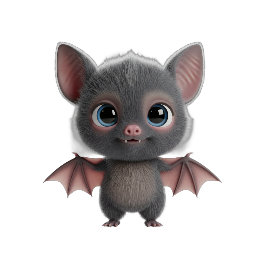 Cute Cartoon Baby Bat