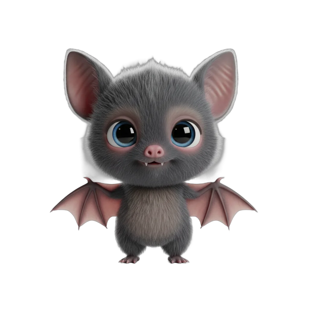 Cute Cartoon Baby Bat