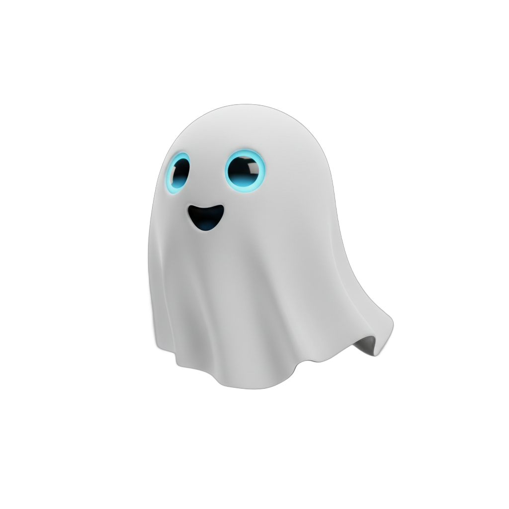 Happy Cartoon Sheet Ghost