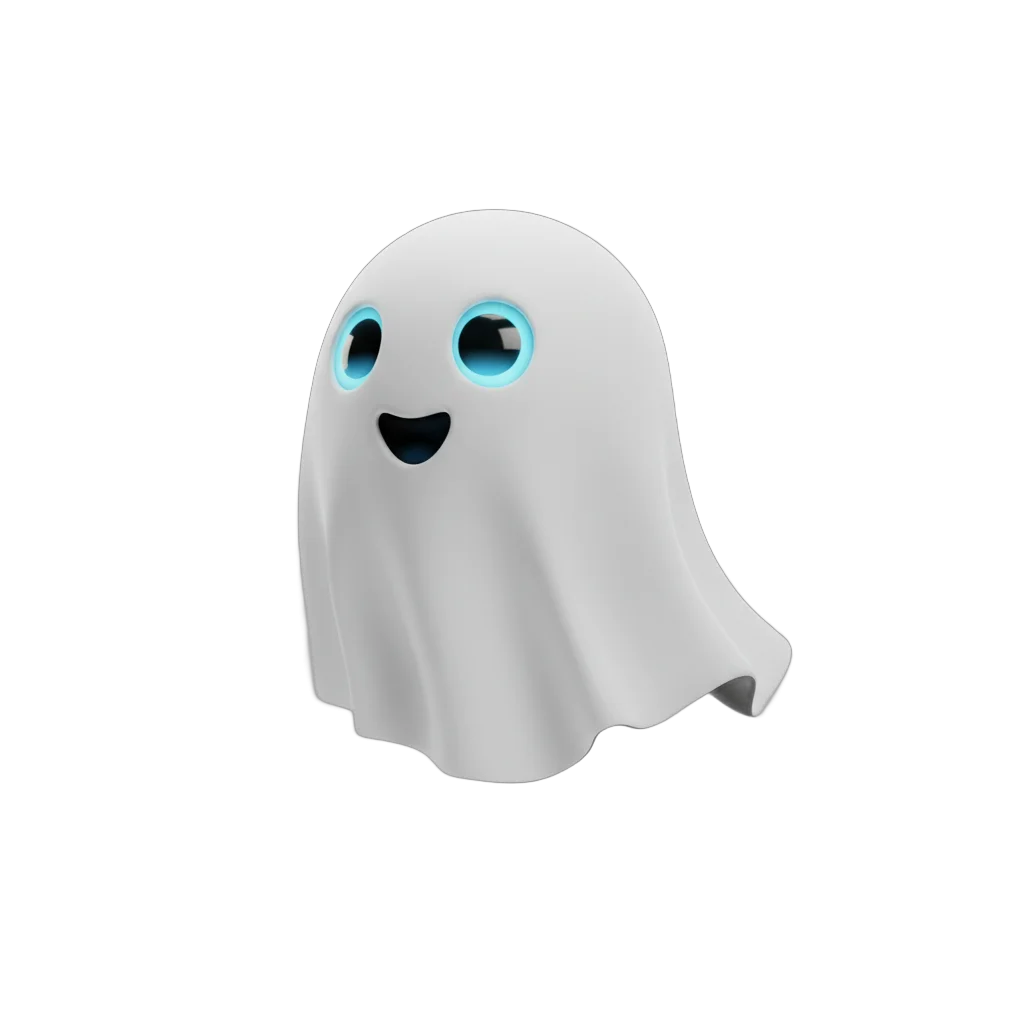 Happy Cartoon Sheet Ghost