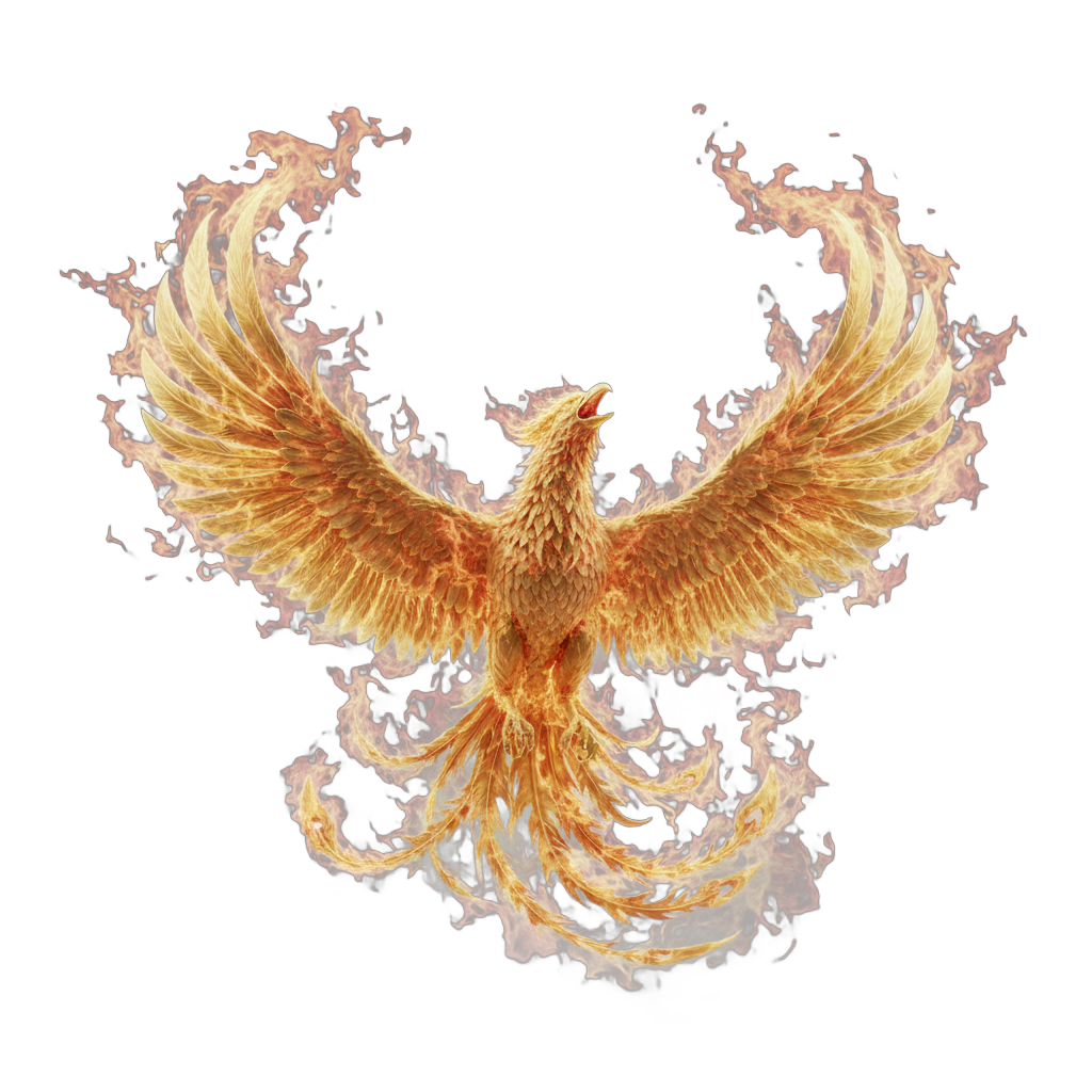 Flaming Phoenix Bird