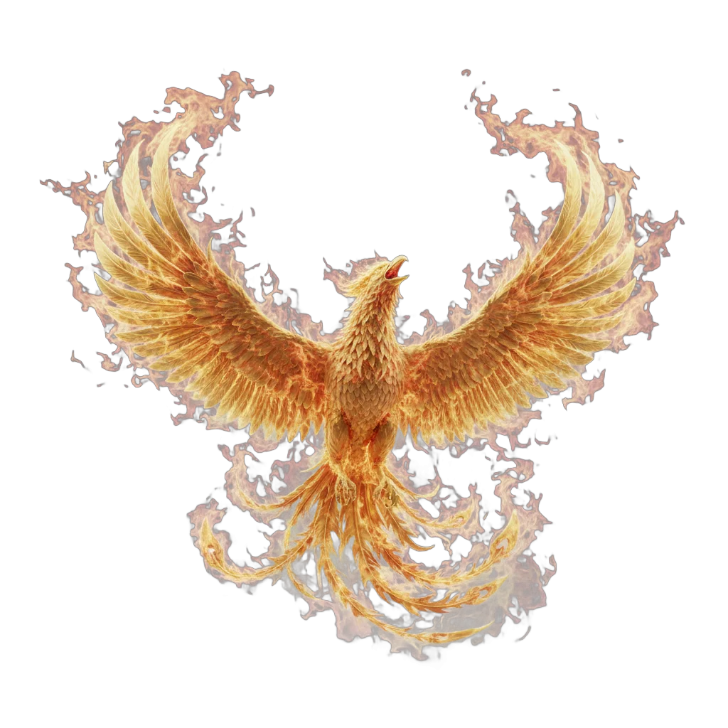 Flaming Phoenix Bird